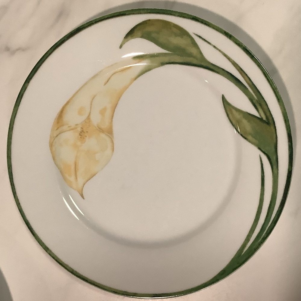 SET of 6 Pier 1 Imports Blooms Dessert Salad Plate Farmhouse Country - Picture 3 of 9